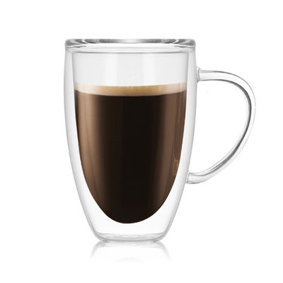 Ελαφριά διπλά βερνικωμένα φλυτζάνια καφέ, ασφαλή φλυτζάνια καφέ Pyrex πλυντηρίων πιάτων προμηθευτής