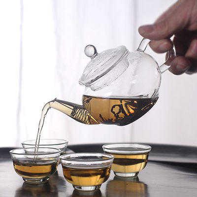 τοπ Teapot σομπών 8.5oz 250ml με Infuser, σαφής κατσαρόλα τσαγιού Pyrex με το φίλτρο γυαλιού προμηθευτής