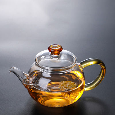 Υψηλό μετριασμένο Borosilicate Teapot γυαλιού, σύνολο τσαγιού άνθισης διαφανές προμηθευτής