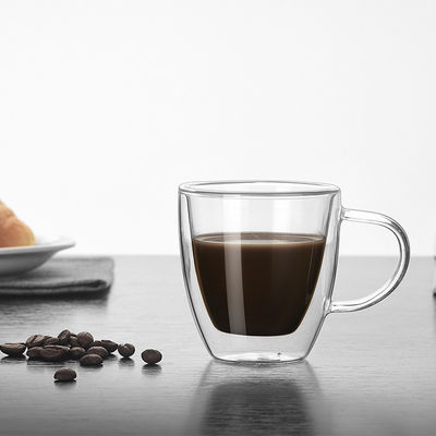 Το χειροποίητο ανθεκτικό στη θερμότητα διπλοτειχισμένο φλυτζάνι γυαλιού περίπλοκο ψάχνει τον καφέ προμηθευτής