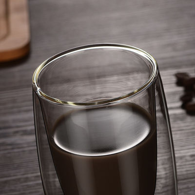 Μονωμένο φλυτζάνι γυαλιού 180ml/250ml, ανθεκτικά στη θερμότητα διπλοτειχισμένα φλυτζάνια καφέ προμηθευτής