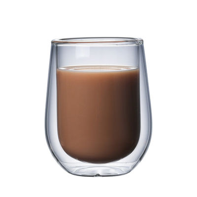 Υψηλό Borosilicate Pyrex γυαλιού διαφανές χρώμα σχεδίου καφέ προσαρμοσμένο φλυτζάνι προμηθευτής