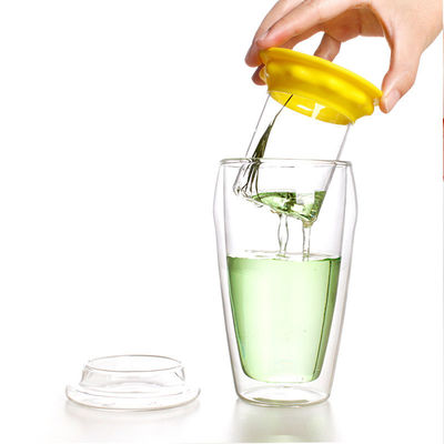 Κατασκευαστής τσαγιού φλυτζανιών Infuser τσαγιού γυαλιού Borosilicate για την άνθιση/το χαλαρό φύλλο/το πράσινο τσάι προμηθευτής