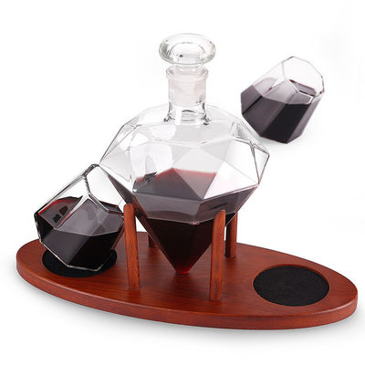 1000ml μπουκάλι καραφών κρασιού γυαλιού διαμαντιών ελαφρύ για το κόκκινο κρασί/το ουίσκυ προμηθευτής