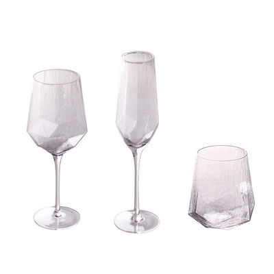 Το σαφές διαμάντι γυαλιών κρασιού κρυστάλλου διαμόρφωσε την αμόλυβδη Goblet υπηρεσία cOem προμηθευτής