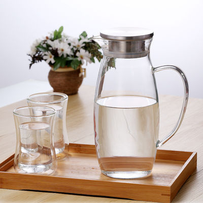 Ελεύθερη στάμνα νερού γυαλιού BPA για τη φγμένη χέρι τέχνη χυμού/ποτών/κρύου νερού προμηθευτής