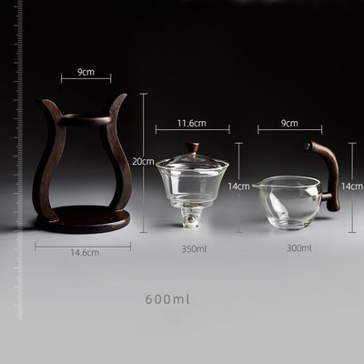 Ανθεκτικό στη θερμότητα Teapot γυαλιού 350ml Borosilicate σαφές προμηθευτής