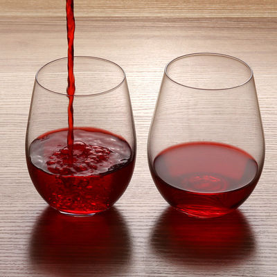 Φγμένα 375ml FDA άκαυλα γυαλιά κρασιού ποτών χέρι προμηθευτής