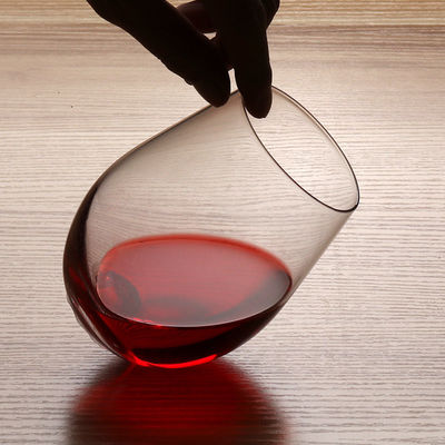 Φγμένα 375ml FDA άκαυλα γυαλιά κρασιού ποτών χέρι προμηθευτής