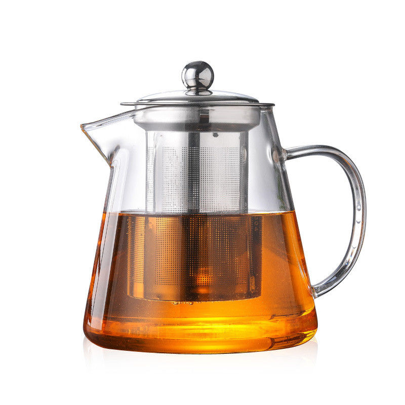 Ανθεκτικό στη θερμότητα σαφές Teapot γυαλιού με το διηθητήρα ανοξείδωτου 304 ανθεκτικό προμηθευτής