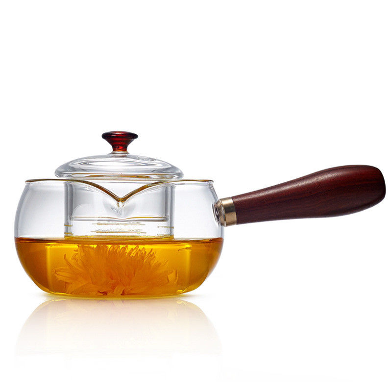 Μικρό Teapot γυαλιού μεγέθους σαφές Teapot Kung Fu κατσαρολών με την ξύλινη λαβή προμηθευτής