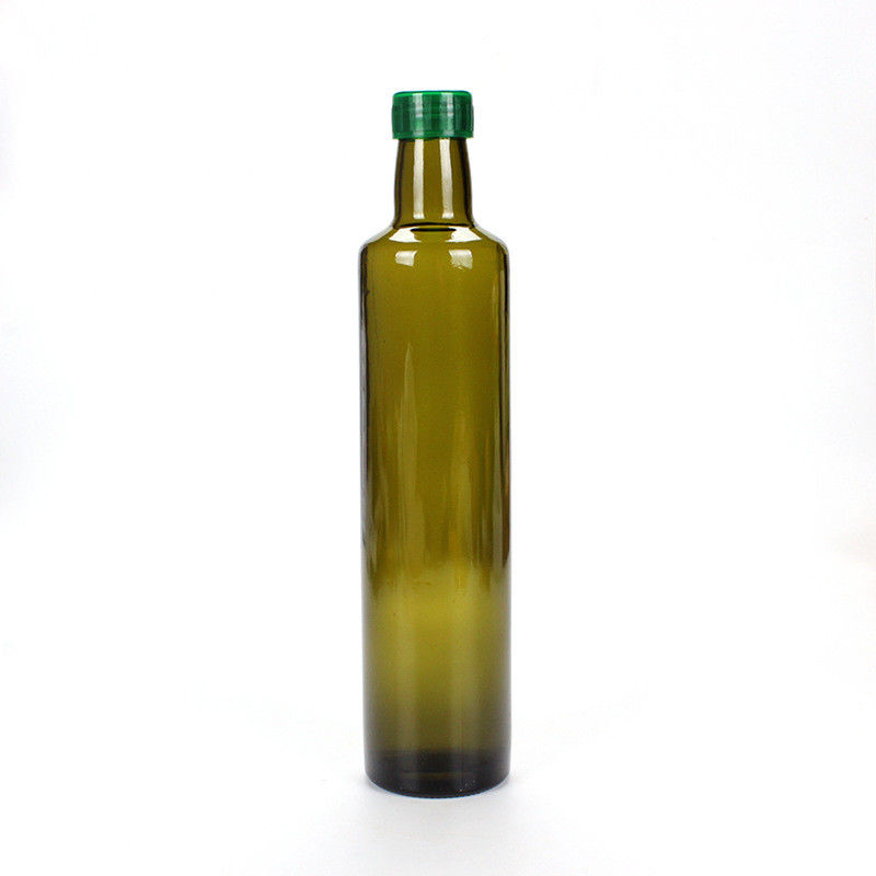 Τετραγωνικό σκούρο πράσινο ηλέκτρινο μπουκάλι ελαιολάδου γυαλιού για το λάδι μαγειρέματος συσκευασίας προμηθευτής