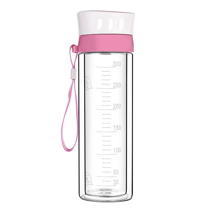 Υψηλό μπουκάλι νερό γυαλιού Borosilicate με ελεύθερο ανθεκτικό στη θερμότητα κλίμακας BPA προμηθευτής