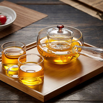 Μικρό Teapot γυαλιού μεγέθους σαφές Teapot Kung Fu κατσαρολών με την ξύλινη λαβή προμηθευτής