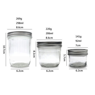 Oz 4oz/8 βάζων γυαλιού αποθήκευσης τροφίμων, ευρέα στοματικό κατ' ευθείαν πλαισιωμένο βάζα γυαλιού προμηθευτής