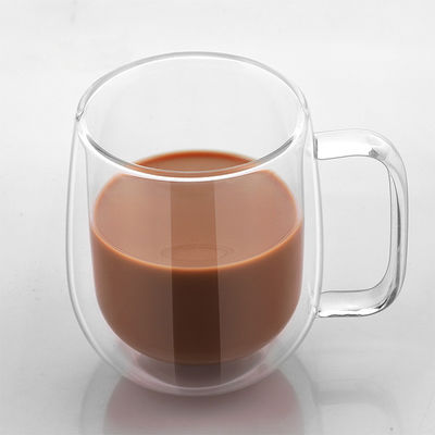 Εύκολα φλυτζάνια Espresso λαβής μονωμένα λαβή, φλυτζάνι γάλακτος γυαλιού Borosilicate προμηθευτής