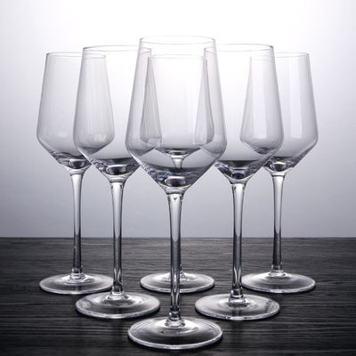 Κομψά γυαλιά κρασιού κρυστάλλου για τη γαμήλια κατανάλωση εύκολη να πλύνει Eco φιλικό προμηθευτής
