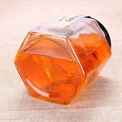 Χειροποίητη Stackable εξαγωνική μορφή βάζων μαρμελάδας γυαλιού μικρή για την αποθήκευση τροφίμων προμηθευτής
