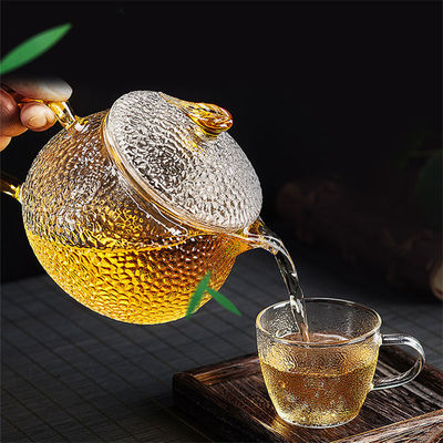 Υψηλής θερμοκρασίας ανθεκτικό Teapot γυαλιού Borosilicate, Teapot λουλουδιών φίλτρων γυαλιού σύνολο προμηθευτής